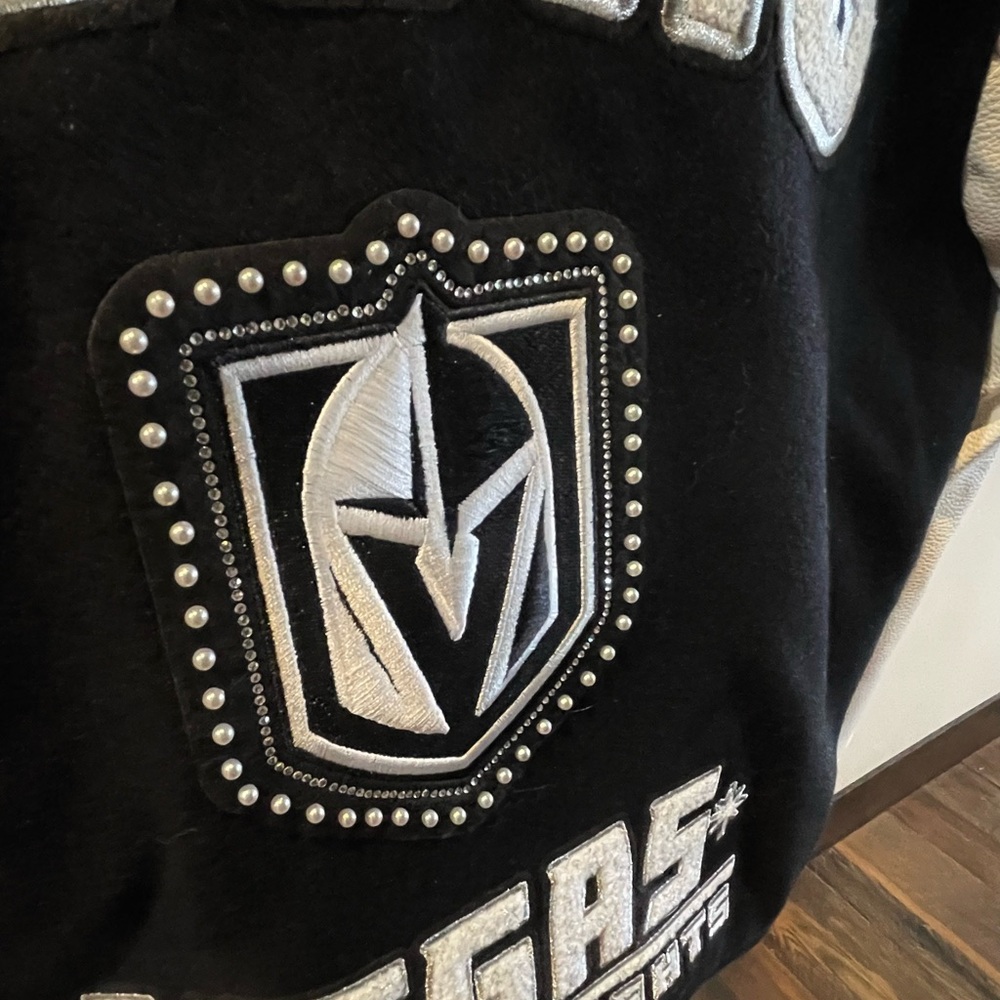 NWT Vegas Golden Knights Varsity Rhinestone Jacket Wm S - Picture 2 of 14